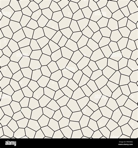 Seamless Irregular Lines Vector Mosaic Pattern Abstract Chaotic