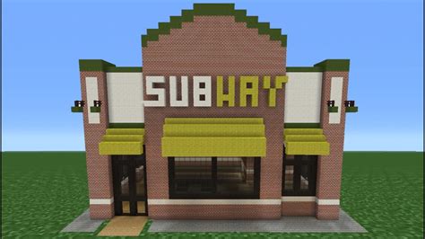 Minecraft Tutorial How To Make A Subway Restaurant Youtube