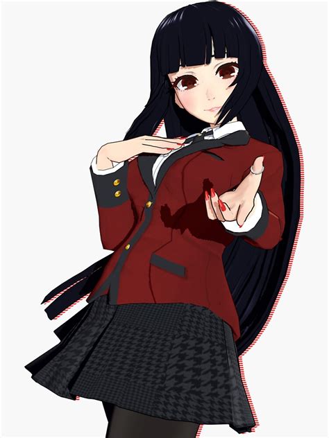 Kakegurui Yumeko Jabami Sticker By Youox Redbubble