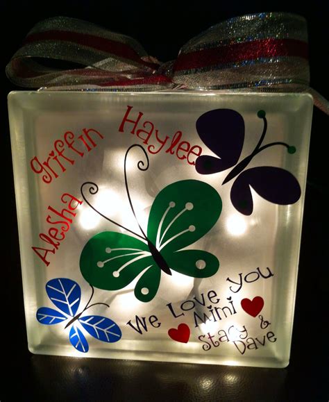 Lighted Glass Block Glass Block Crafts Lighted Glass Blocks Glass Blocks