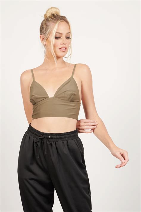 tobi crop tops womens pat me up olive seamless bralette crop top olive ⋆ theipodteacher