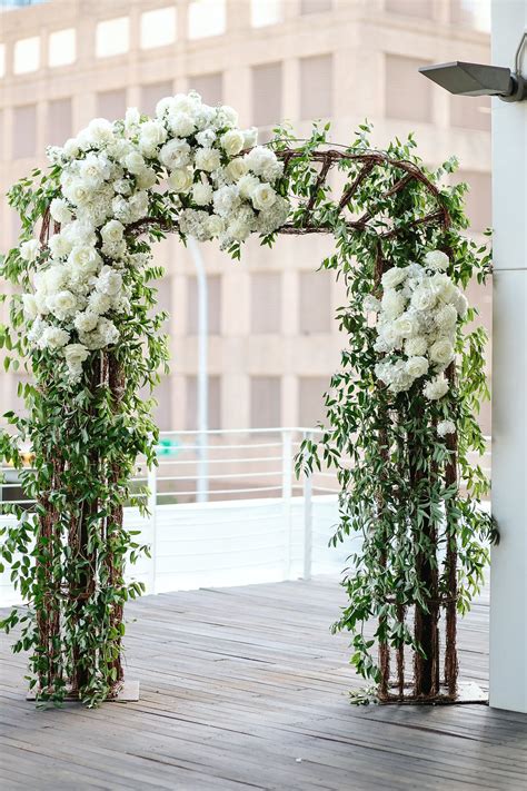 Allyson Austin Wedding Arches Outdoors Hydrangeas Wedding White