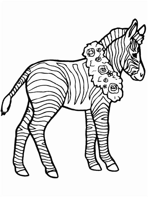 Interactive experience for children who loves animals with online and printable coloring pages. Zebra Coloring Pages