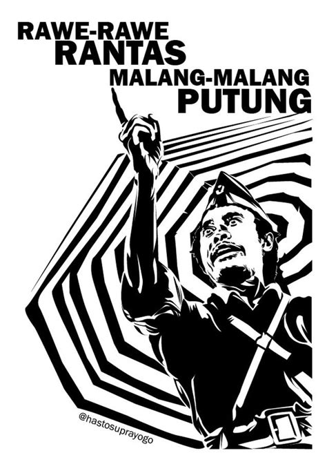Bung Tomo By Astayoga Joker Poster Poster Art Indonesian Independence