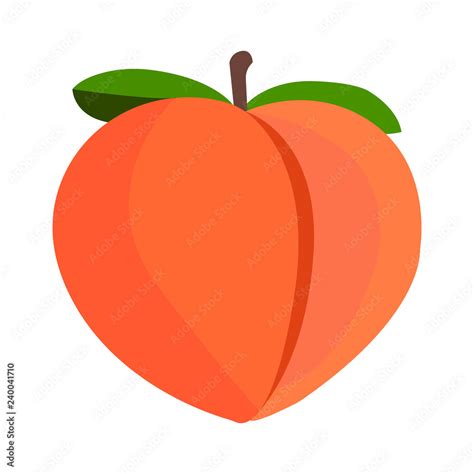 Peach Emoji Vector Stock Vector Adobe Stock