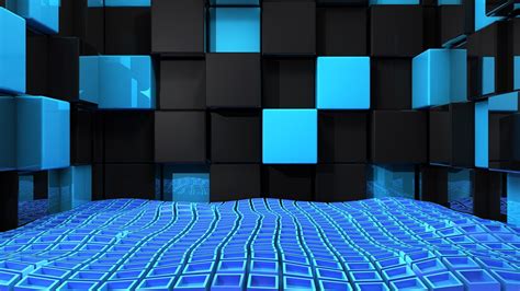 Wallpapers Desktop Background Blue Cube Web