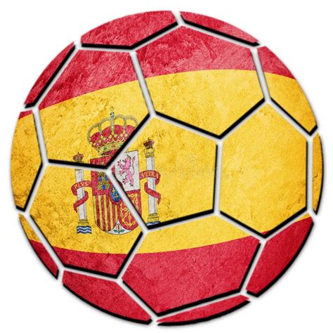 Soccer Ball National Spain Flag Spain Football Ball Stock Photo