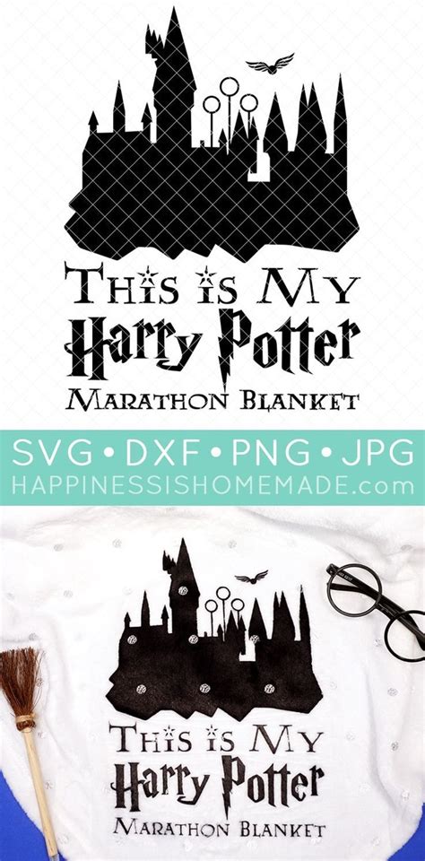 Free Harry Potter SVG + Marathon Blanket | Harry potter silhouette