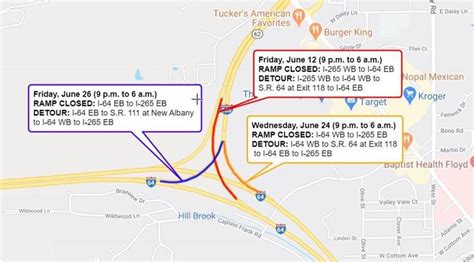 Several Ramp Closures Are Planned This Month In Floyd County Indiana