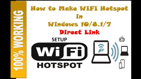 Wifi Hotspot How To Turn Your Laptop Into A Wifi Hotspot Youtube