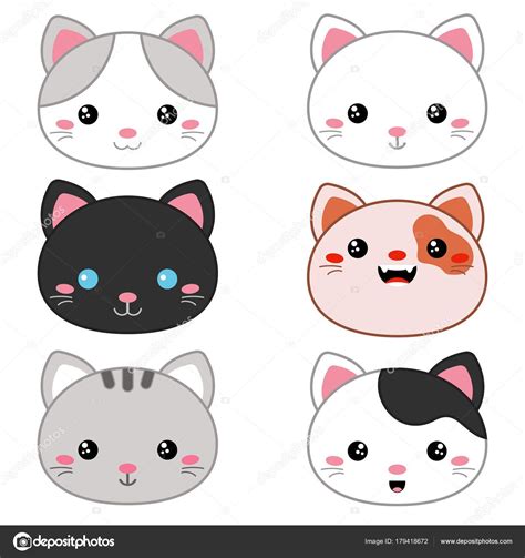 Resultado De Imagen Para Caras De Gatos Animados Cara De