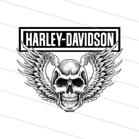 Skull Harley Davidson Png Harley Davidson Logo Svg Harley Etsy