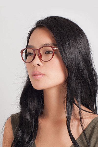 Muse Round Red Glasses For Women Eyebuydirect Red Eyeglasses Red