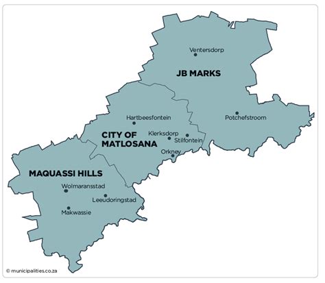 Dr Kenneth Kaunda District Municipality Map