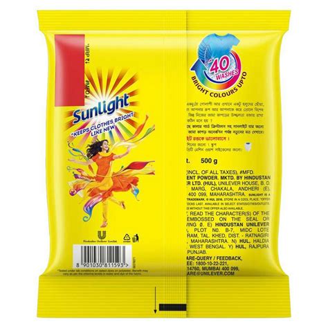 Buy Sunlight Detergent Powder 500g Online Lulu Hypermarket India