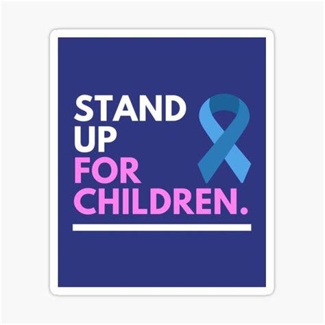 Stand Up For Children Sticker By Abeersart Redbubble