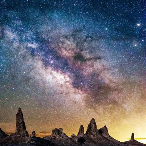 The Milky Way Over Trona Pinnacles In California Desert National