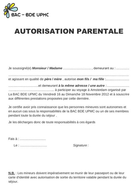 Imiter La Signature De Ses Parents - AUTORISATION PARENTAL1 par Guillaume - Fichier PDF