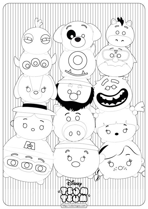 This printable disney tsum tsum coloring sheet for kids uploaded by charlene raynor from public domain that can find it from google or other search engine and it's posted under topic tsum tsums coloring pages. Disney Tsum Tsum Stack Coloring Pages
