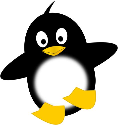 Funny Little Penguin Vector Clipart Image Free Stock Photo Public
