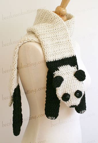 Ravelry Panda Scarf Pattern By Bees Knees Knitting