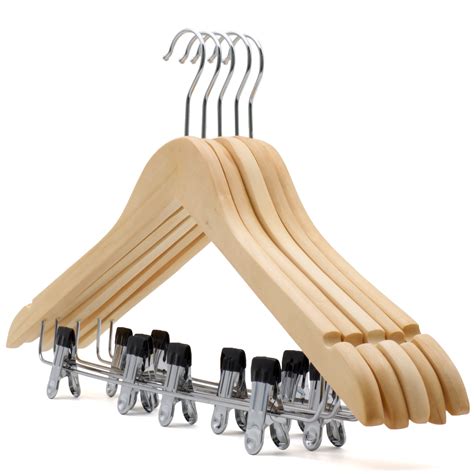 Wooden Suit Hanger With Trouser Clips The Hanger Store