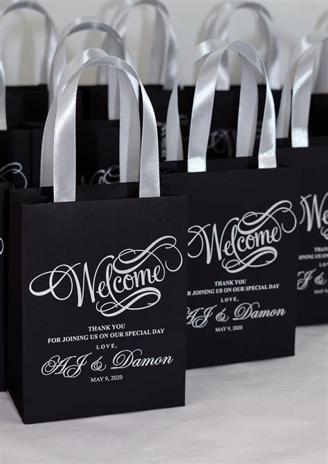 25 Elegant Wedding Welcome Bags For Favor For Guests Etsy