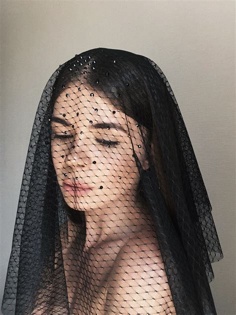 Gothic Bridal Veil Black Veil Funeral Veil Funeral - Etsy