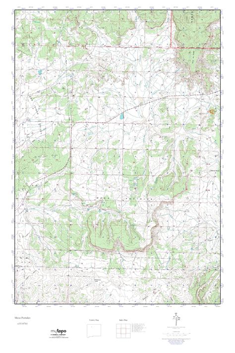 MyTopo Mesa Portales, New Mexico USGS Quad Topo Map