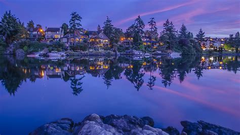 Amazing Reflection Of Vancouver Island Canada Backiee