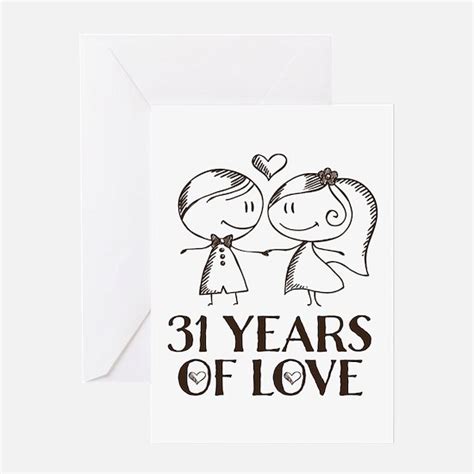 31 Year Anniversary Stationery Cards Invitations Greeting Cards And More