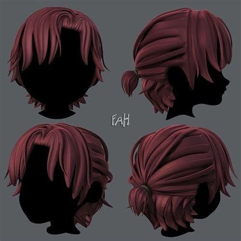 3d Hair Style For Boy V45 3d Model Anime Boy Hair Hair Designs For
