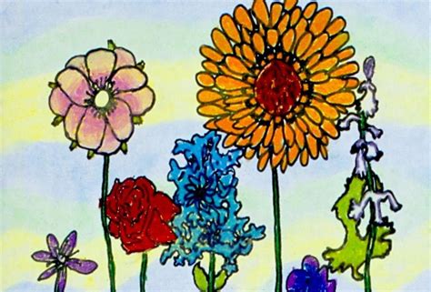 Flower bouquet graphy, vintage floral botanical pull free, pink, red, and white rose flower arrangement painting, ribbon, flower arranging png. Art for Small Hands: Drawing - Fluorescent Flowers