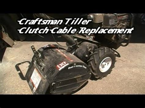 Reinstall the idler pulley with the belt routed over the idler pulley and through the belt guide. Craftsman Dual Rear Tine Tiller, clutch cable replacement ...