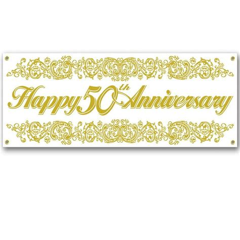 50th Anniversary Sign Banner By 50th Anniversary Sign Banner Say