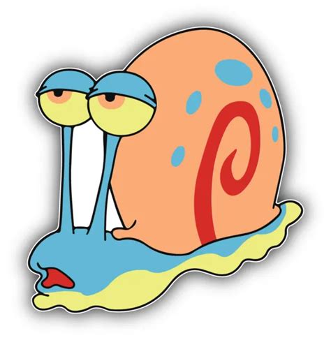 Spongebob Squarepant Gary The Snail Cartoon Sticker Bumper Decal