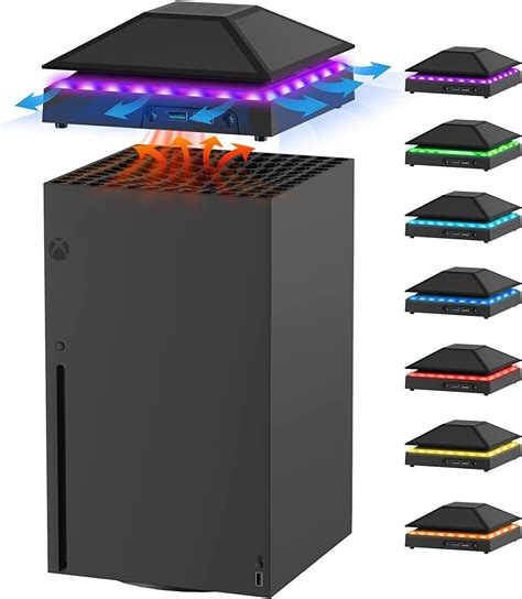 Xbox Series X Cooling Fan With Rgb Led Light Extra 2 Usb Port