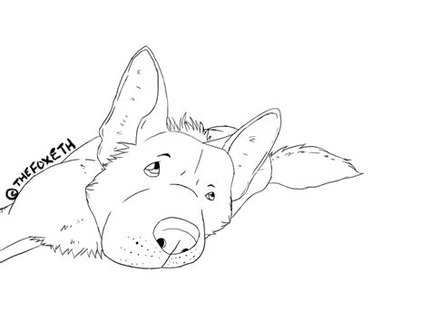 German Shepherd Lineart by Olliedawg on DeviantArt