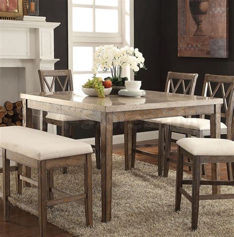 Ideas for kitchen table sets using black may affix garnishes such as lighthearted fixtures, trim or furniture. Claudia Counter Height Table | Salvage Brown | Counter ...