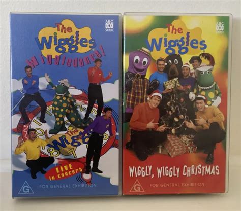 The Wiggles Vhs X 2 Video Wiggly Wiggly Christmas And Wiggle Dance Abc