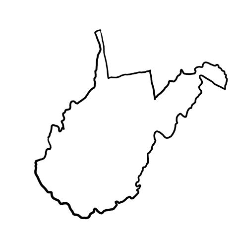 West Virginia Outline Etsy