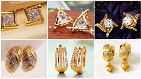 Classy And Trendy Small All Gold Earrings Designs For Daily Wear Youtube