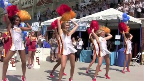 Fight On Usc Song Girls Dance Trojan Marching Band Sings At 35th