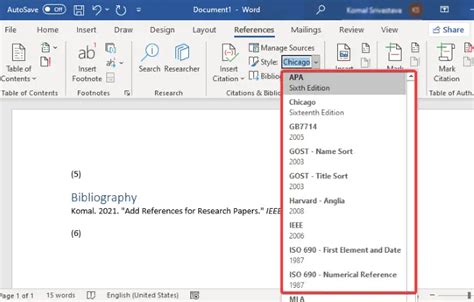 How To Add Citations And References In Word