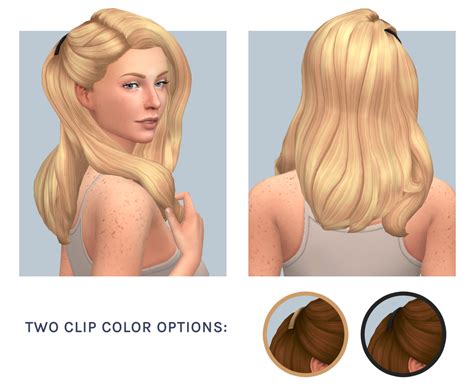 Sims 4 Ccs The Best Elegant Side Barrette Hair By