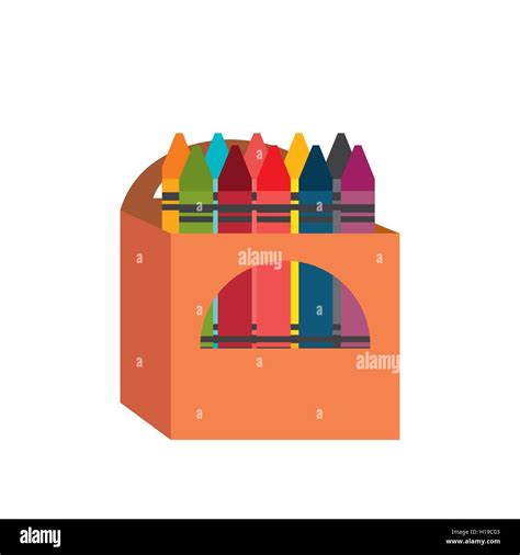 Cartoon Crayons Box Design Stock Vector Image Art Alamy