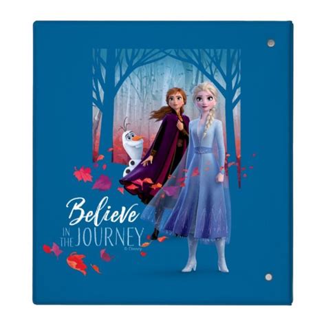 Frozen 2 Elsa Anna And Olaf Believe 3 Ring Binder