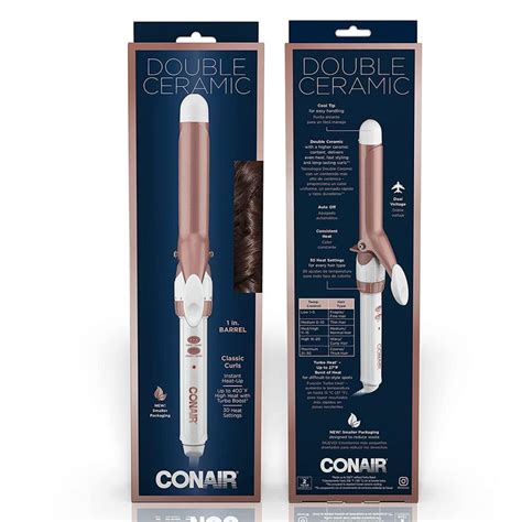 Conair Double Ceramic Curling Iron 10 Inch Rose Gold Cd701gn