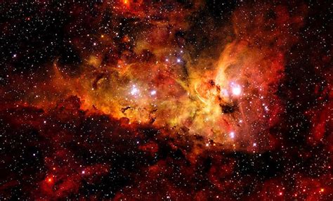 Carina Nebulas Region Around The Unusually Hot Massive Young Star Wr