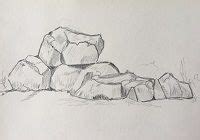 Au fond, un paysage paisible de la montagne et la. Comment dessiner des rochers en 5 min | Dessiner rocher ...